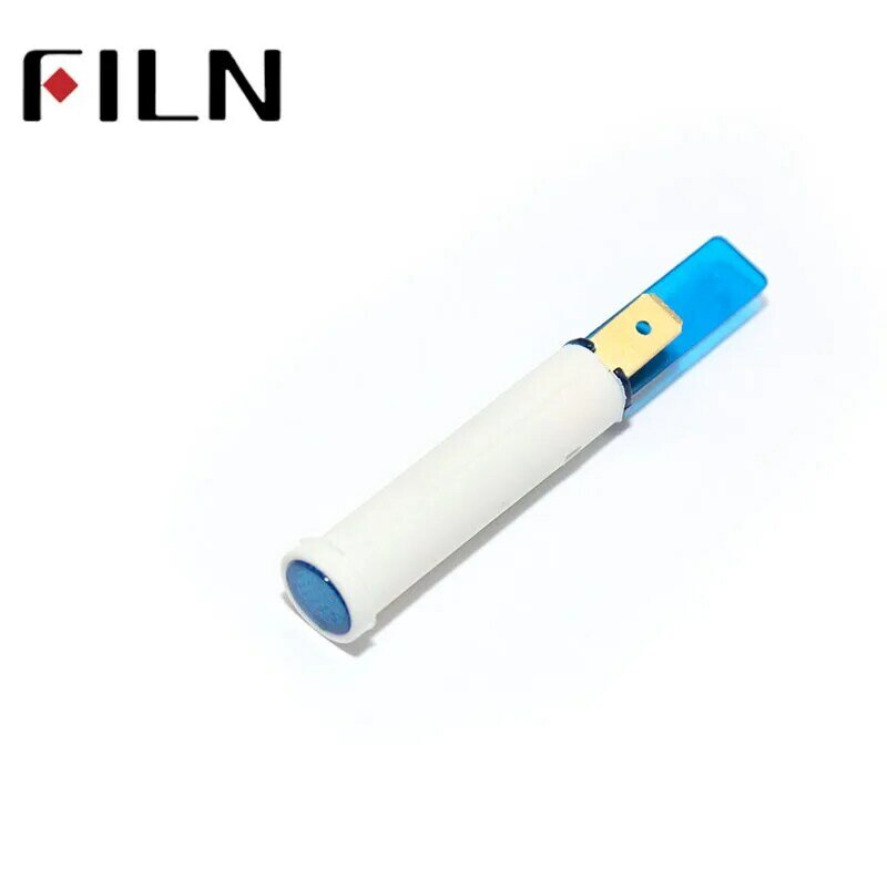 Мини-светодиодный индикатор FILN 8 мм, 4,8 мм, пластиковое отверстие faston, 3 в, 5 В, 6 в, 12 В, 24 В, 220 В