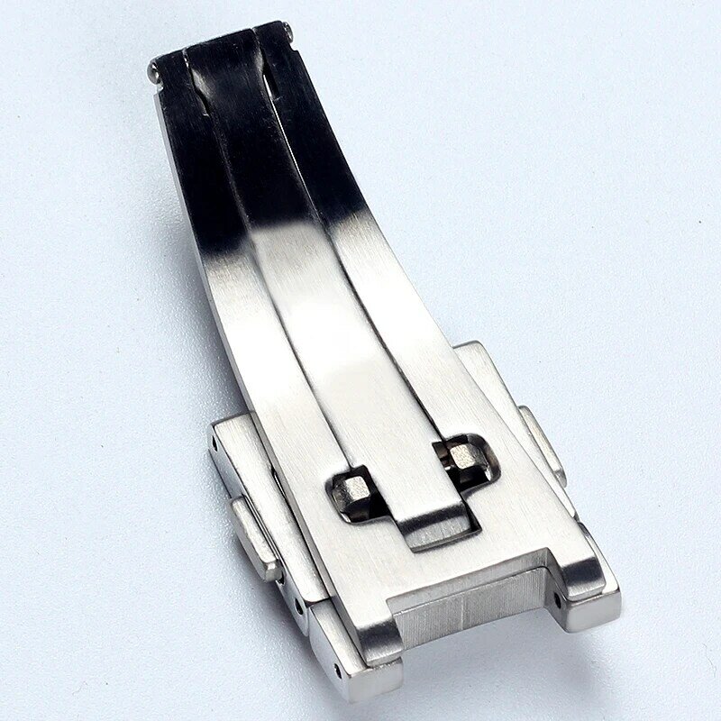 Watch Strap Clasp For TAG Leather Watch Bands Clasp Buckles HEUER Silvery Metal Deployment Clasp Bilateral Press Clasps