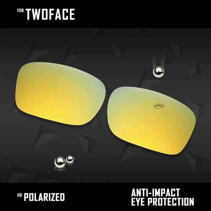 Oowlit, substituições de lentes, substituições de lentes para óculos de sol oakley twoface oo9189 polarizados-multi cores
