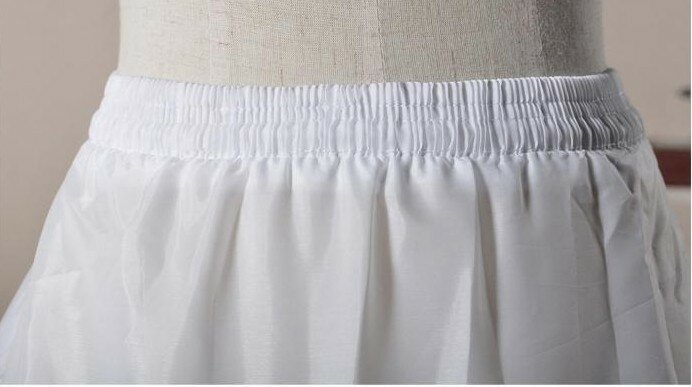 Wit Vrouwen Wedding Petticoats 3-layer Stalen Ring Elastische Tailleband Bruiloft Accessoires Onderrok