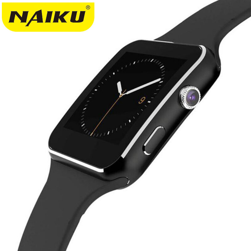 X6 novo relógio inteligente com câmera e bluetooth, tela de toque, suporte para cartão sim tf, relógio inteligente masculino para iphone xiaomi android phone