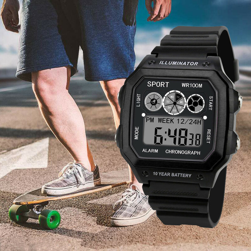2019 Homens Da Moda Esporte Relógios de Luxo LED Digital À Prova D' Água Mens Relógio Analógico Militar Do Exército Relógio de Pulso Masculino Relógio Eletrônico