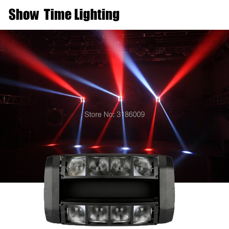 Mini oświetlenie dyskotekowe LED dj RGBW reflektor z ruchomą głowicą LED pająk oświetlenie sceniczne 8*10W oświetlenie sceniczne dobre na klub nocny DJ Party