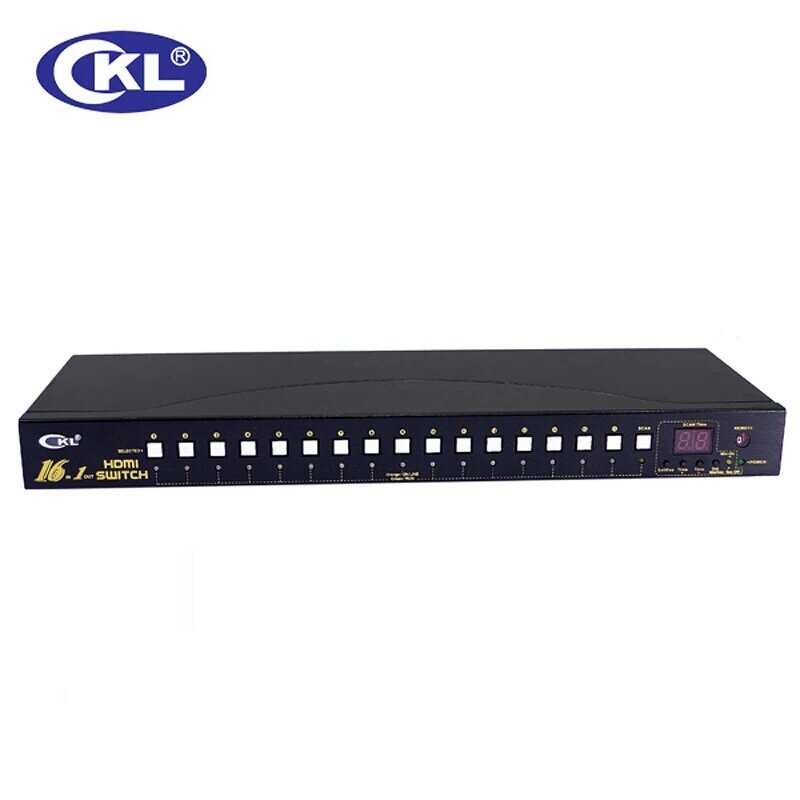 CKL-interruptor HDMI automático de Metal, dispositivo de 16 puertos, 1080P, Control remoto IR, RS232, para ordenador y oficina, compatible con HDCP EDID