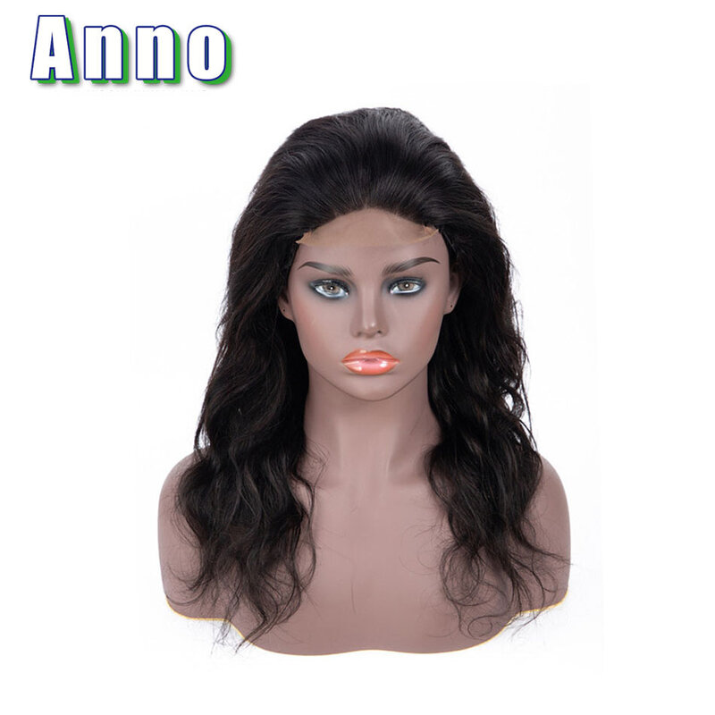 Pelucas de pelo humano delanteras de encaje de la onda del cuerpo de Anno 10 "-22" pelucas largas de pelo 4x4 peluca de pelo humano brasileño sin Remy Frontal de encaje de tamaño