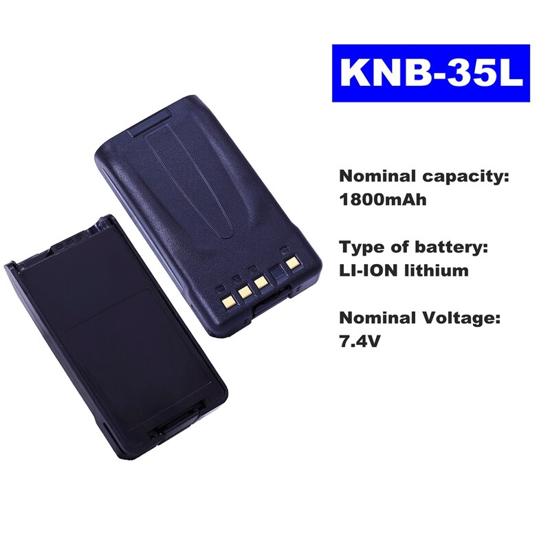 Batterie pour walkie-talkie Radio 7.4V 1800mAh, batterie LI-ION KNB-35L pour Kenwood, Radio bidirectionnelle TK-2140/3140/3160/2160/3148/3178