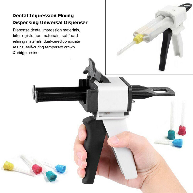 Pistola de impresión de odontología, dispensador Universal de mezcla, 1:1/1:2, dispensador de goma de silicona, 10:1, herramientas de dentista