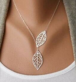 Ожерелье женское, с 2 листьями