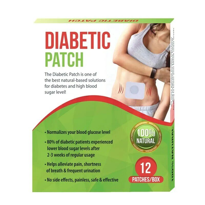 2Box = 24 stücke Diabetische Patch Natürliche Pflanzliche Heilung Niedrigeren Blut Glucose Behandlung Zucker Balance Top Qualität Medizinische Diabetes gips