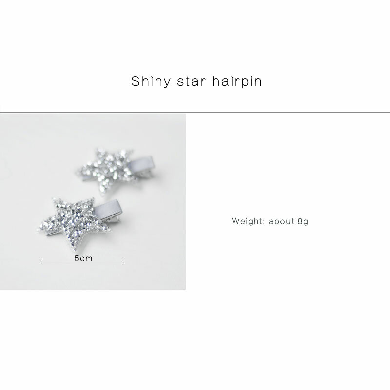 Children Crystal Rhinestones Shiny Star Hairgrips Baby Hair Pins Girls Hair Accessories Star-Shape Lovely Style Snap Hair Clips