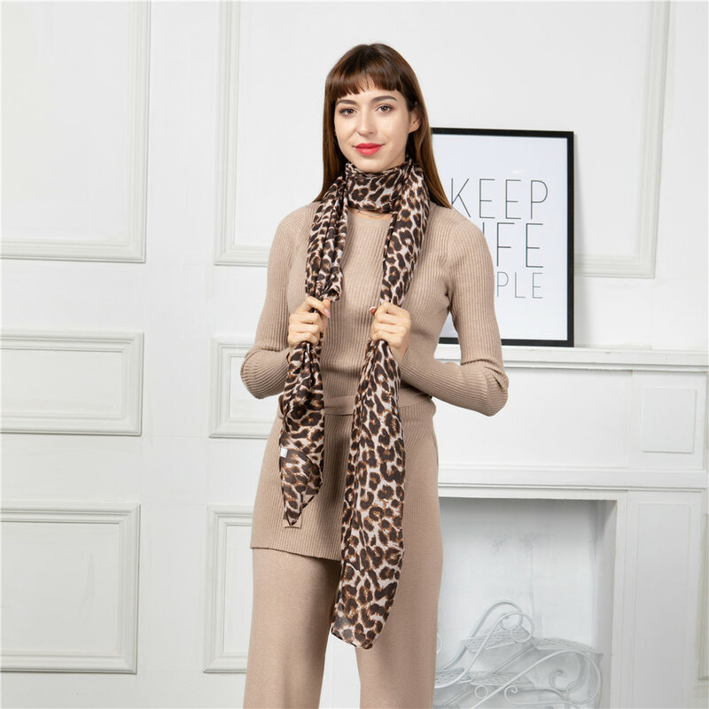 Jinjin.QC-bufanda de Material viscosa para mujer, pañuelo ligero de moda con estampado Animal, sin patrón, informal, 180x90cm