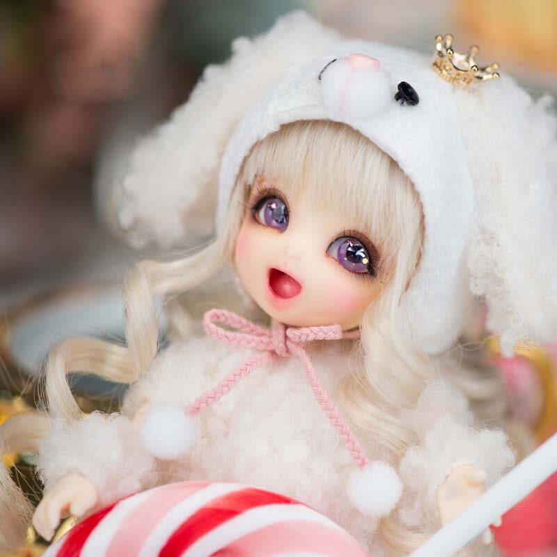 2019 New Arrival 1/8 BJD Doll BJD / SD BB Cute PongPong Doll With Free Eyes For Baby Girl Gift Free Shipping