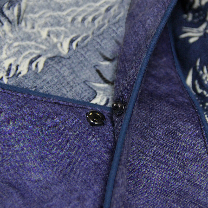 Yuzi.may-Blusa de algodón y poliéster para mujer, camisa asimétrica con estampado Floral y cordón, cuello en V, B9236, 2018