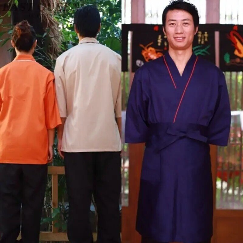 Uniformes japonais de restaurant, costume de Sushi, uniforme de chef de sushi, accessoires veste de chef, vêtements de serveur de restauration DD1029