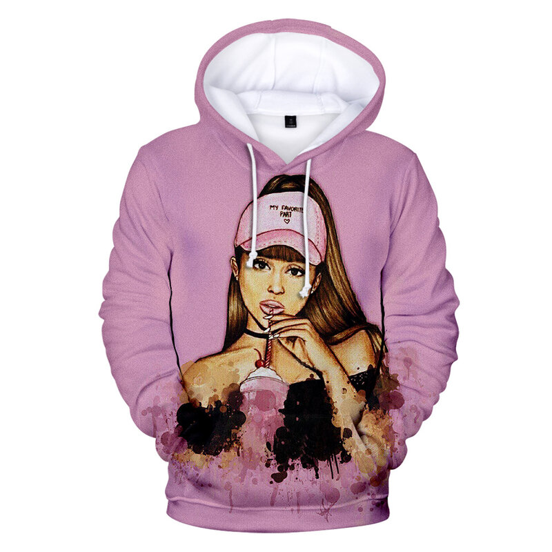 Hot Singer Ariana Grande 3D Print Hoodies Men/Women Fashion Harajuku Long Sleeve Hoodies Sweatshirt Ariana Grande Hip Hop Tops