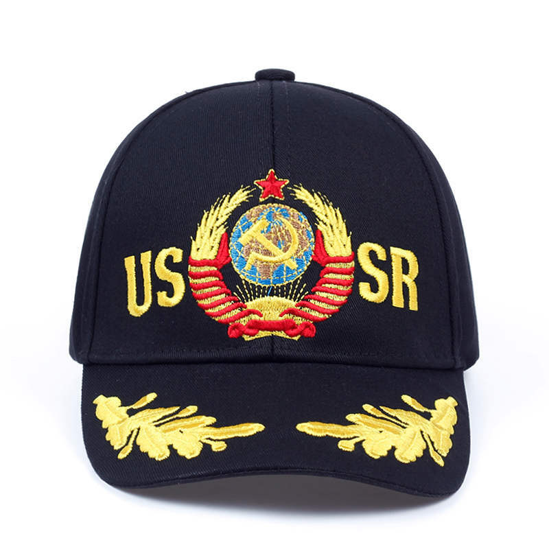 CCCP-Gorra de béisbol con emblema nacional de la URSS, gorra de béisbol Unisex de algodón, negra, roja, con bordado snapback, sombreros de alta calidad, garros
