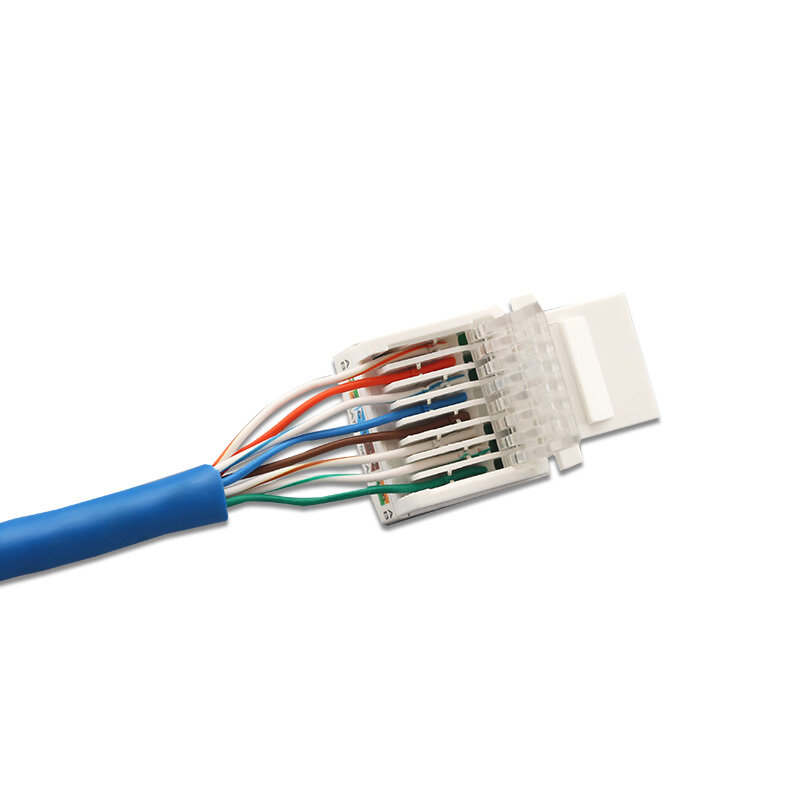 Cubierta facial de pared de red CAT6 RJ45, Panel de Internet de un puerto, cable extruido, toma LAN, placa frontal en blanco para interruptor Ethernet Tenda