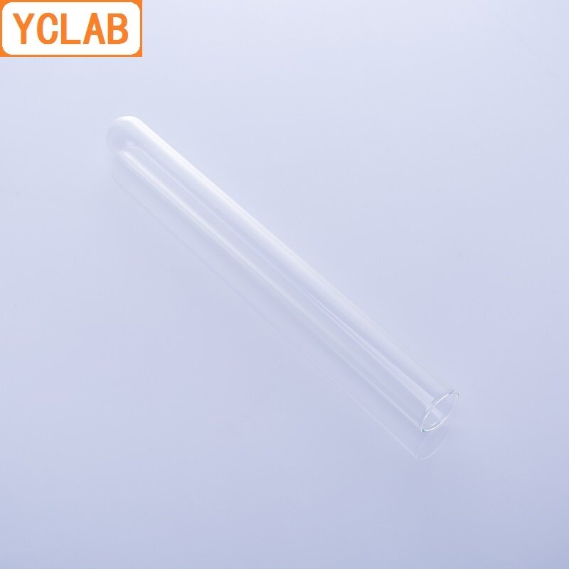 YCLAB 12*100mm Glass Test Tube Flat Mouth Borosilicate 3.3 Glass High Temperature Resistance Laboratory Chemistry Equipment
