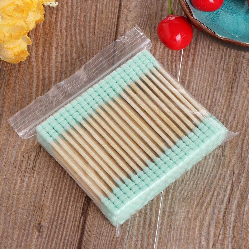 1Pack 100Pcs Cosmetische Make Wattenstaafje Stok Dubbele Hoofd Oordopjes Cleaning Tools New Hot Selling