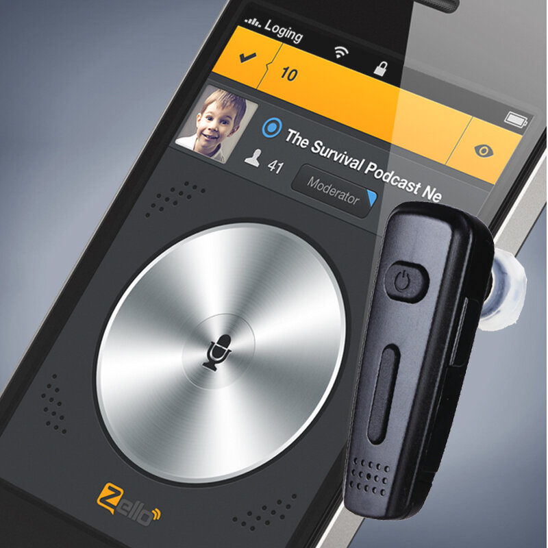 Беспроводная Bluetooth-гарнитура PTT с динамиком и микрофоном для ios, Android, работает с приложением Zello PTT