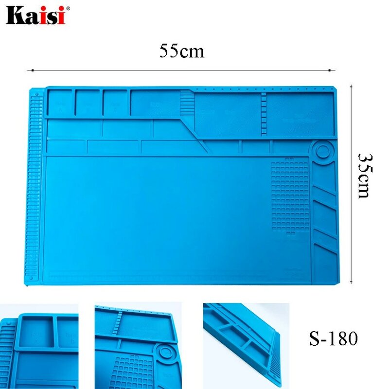 Heat Insulation Silicone Pad Desk Mat Maintenance Platform For BGA Soldering Repair Station With Magnetic Section