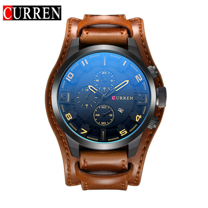 2019 Hot marka luksusowy męski zegarek zegarek dla pary duży DialLeather pasek sport wojskowy wodoodporny zegarek kwarcowy zegarki Relogio Masculino