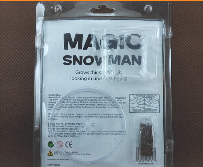 2019 175mm H White Magic Growing Paper Crystals Snowman Tree Artificial Mystically Snow Man Trees Science Kids Christmas Toys