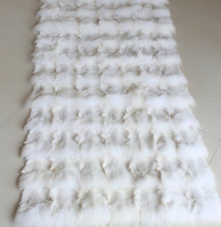 Selimut Bulu Asli Set Tempat Tidur Bulu Rubah Asli Krem Merah Putih 6 Warna Karpet Bulu Mewah Karpet Bulu untuk Karpet Dekoratif Rumah B102