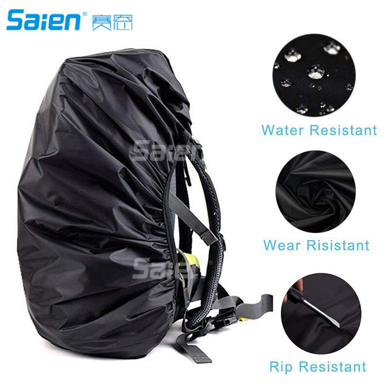 Capa de chuva impermeável para bolsa, capa protetora à prova de chuva para acampamento, caminhada e viagem, pacote com 5 a 60l