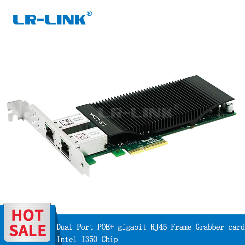 Frame Grabber LR-LINK 2002PT-POE POE + Dual Port Gigabit Ethernet Industrial placa PCI-Express Placa de Vídeo Intel I350