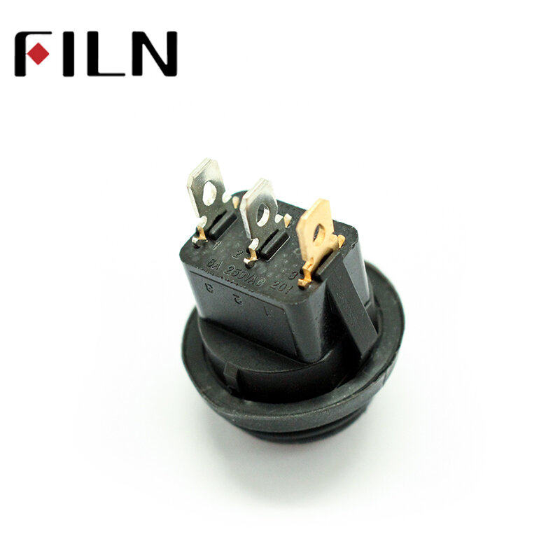 kcd1-101 waterproof sealed red yellow blue green lamp 220v 12v 24v 110v 6v led lamp on off round rocker switch