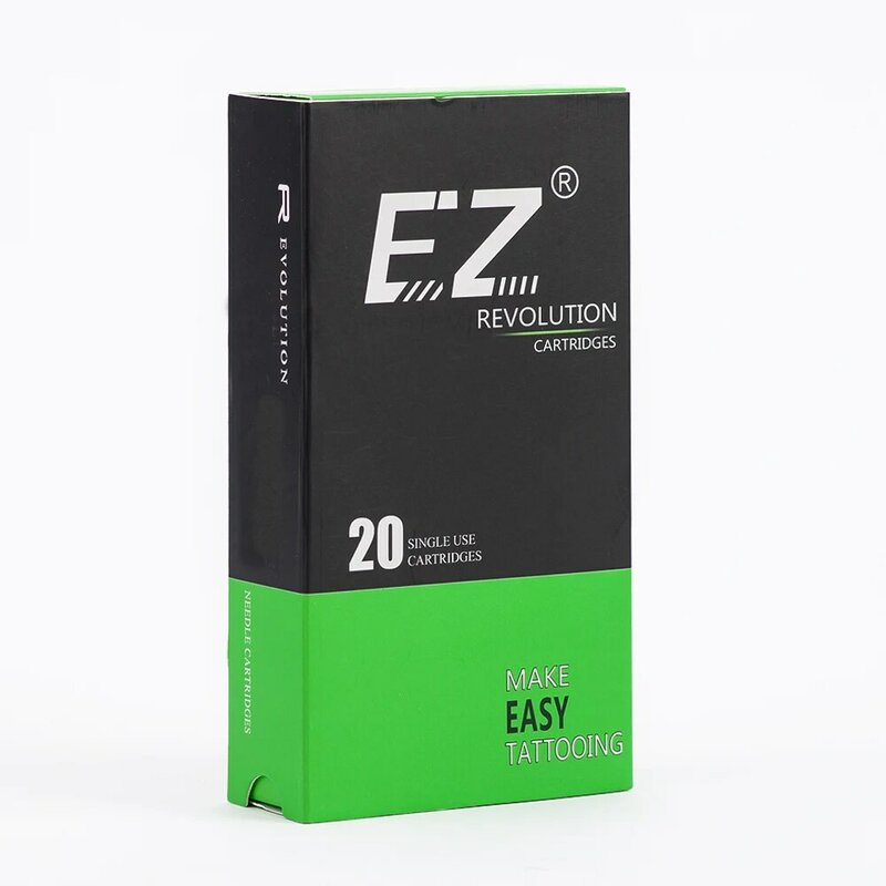 EZ Revolution , картридж , Иглы для татуировки #12 (0,35 мм ), средний конус , 3,5 мм , ручки 20 шт .