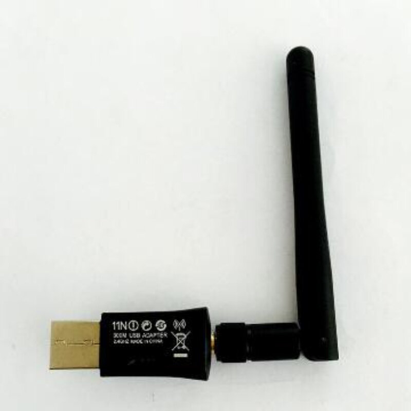 Tarjeta de red inalámbrica Wifi USB de 300Mbps, adaptador LAN n 802,11g b, utiliza antena externa 2dbi (negra)