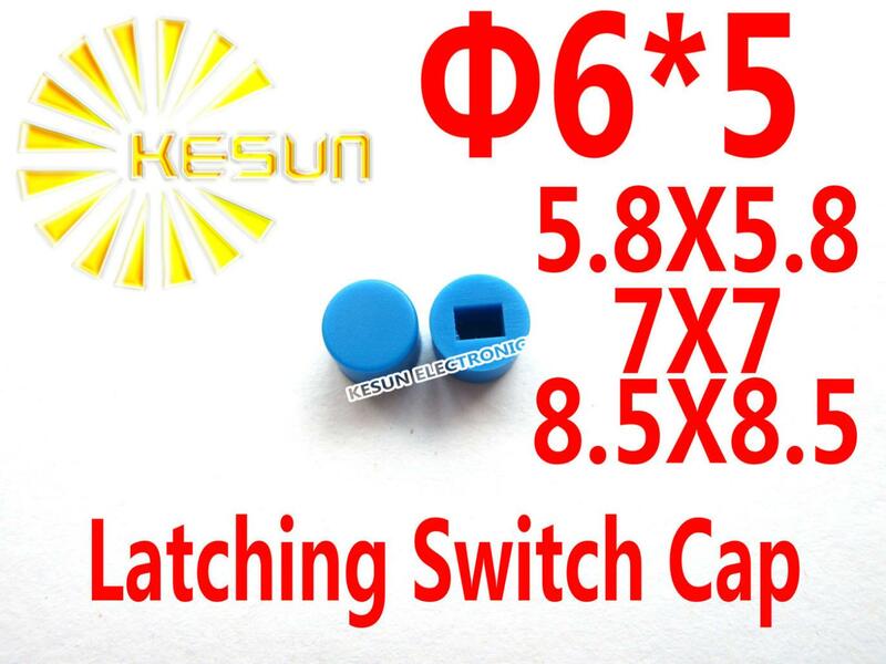 1000PCS BLUE Cap For 5.8X5.8 7X7 8.5X8.5 Latching Switch Self-lock Push button Switch