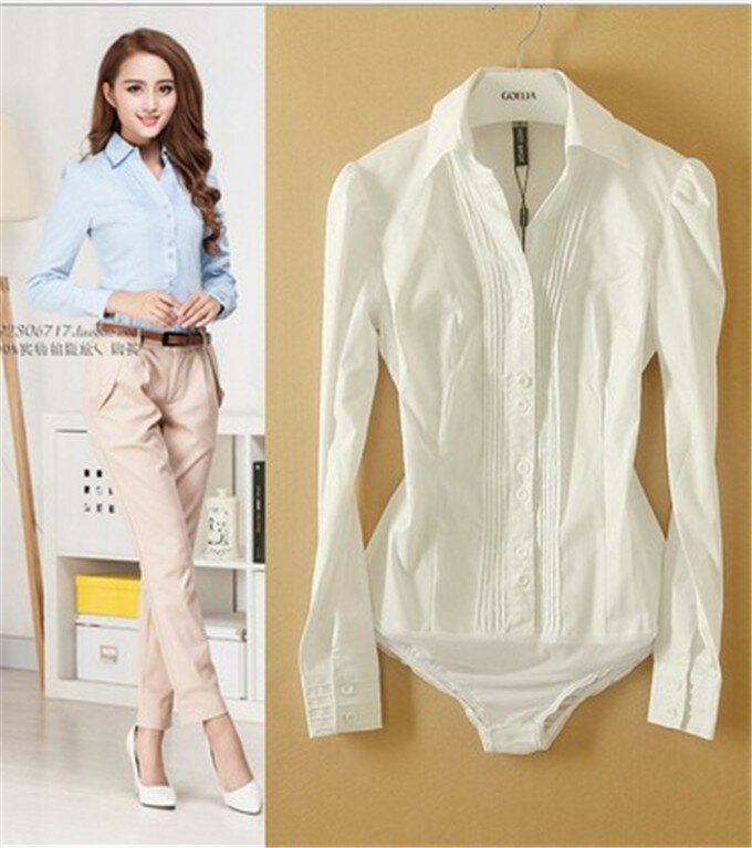 Camisetas de manga larga con botones para mujer, blusas formales sólidas, W00528