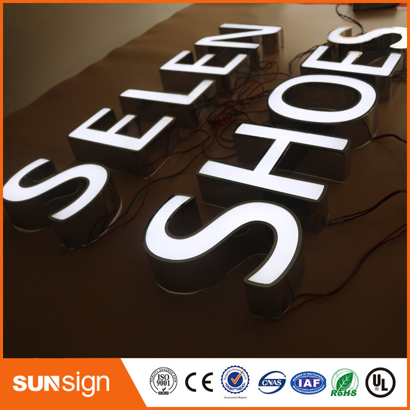 شعار LED, إضاءة خلفية ثلاثية الأبعاد للأماكن المفتوحة