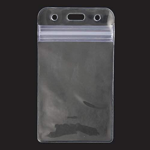 Soporte Vertical de plástico de vinilo transparente para tarjeta de identificación, 10 unidades, venta al por mayor