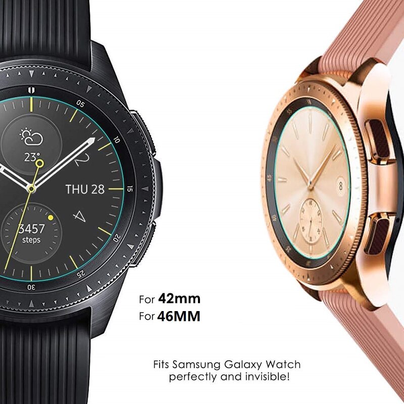 Protector de pantalla para reloj inteligente, película protectora de vidrio templado para Samsung Galaxy Watch, 42mm, 46mm, SM-R800, R810, 5 uds.