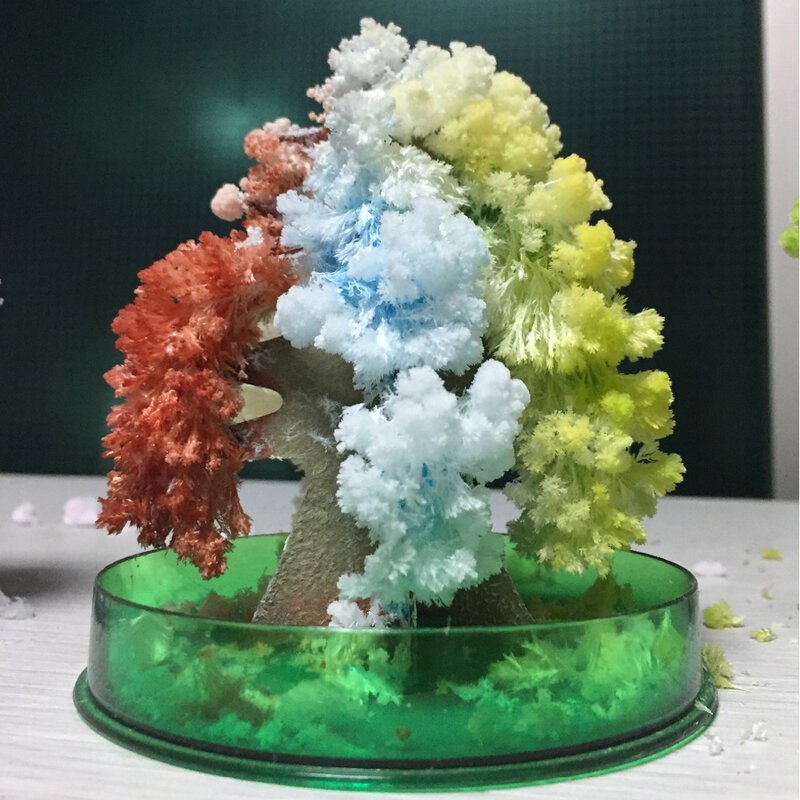 2021 100mm h colorido magia crescente papel cristais árvore de natal kit artificial árvores místicas bebê ciência educacional crianças brinquedos