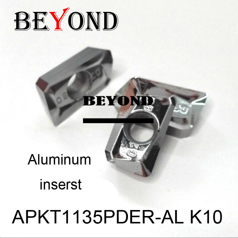 BEYOND-herramientas de torneado APKT 1135 APKT1135 PDER APKT1135PDER-AL K10, insertos de carburo de cobre y aluminio, CNC, cortador de torno