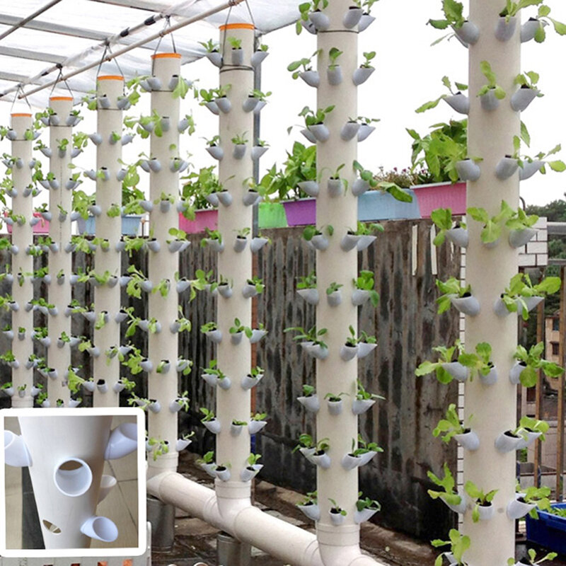 Vasi idroponici fai-da-te per coltura idroponica torre verticale verdure sistema di coltivazione di fragole torre idroponica dispositivo Soilless 40 pezzi