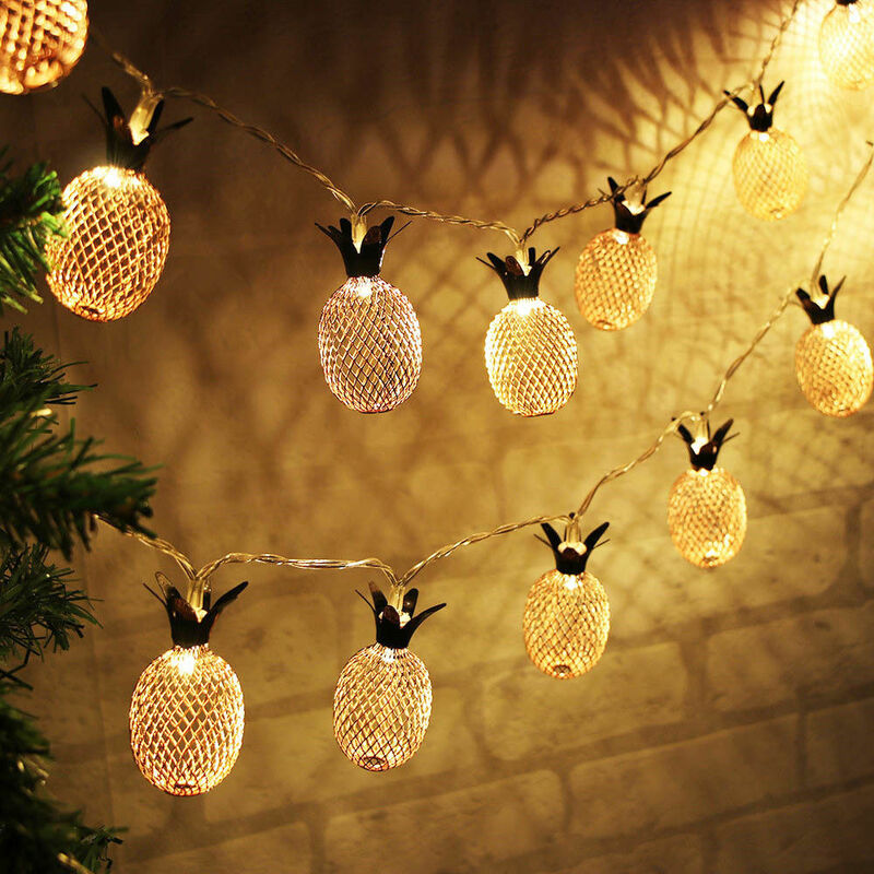 1.5/3m led abacaxi luz da corda ananas luz de fadas casa quarto jardim natal decoração festa casamento luz bateria operar