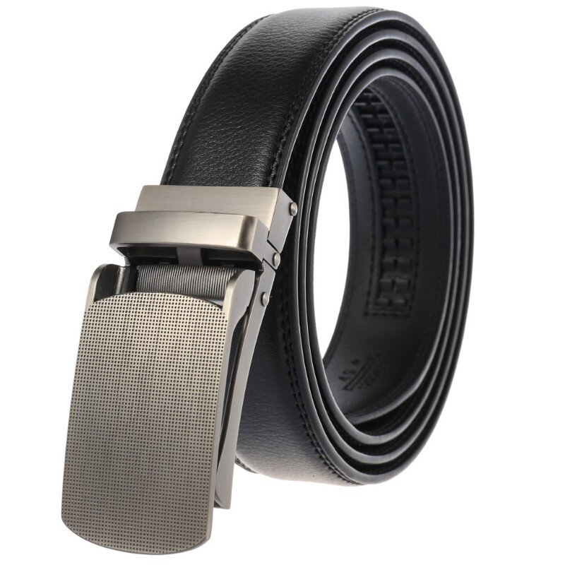الفاخرة العلامة التجارية الذكور حزام جلد طبيعي أحزمة للرجال أعلى جودة حزام التلقائي مشبك أسود أحزمة Cummerbunds LY133-0134-1