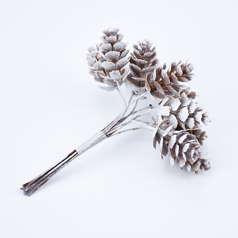 10pcs/bundle plantas artificiais falso cone de pinho flores decorativas grinaldas decoração de casa de natal diy casamento artesanal pompon