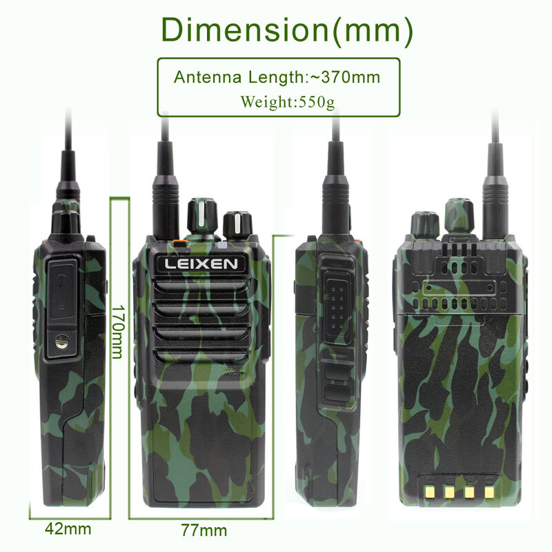 LEIXEN NOTE-walkie-talkie interfono de larga distancia, gran potencia, 20W, UHF, 400-480MHz, Radio FM, bidireccional