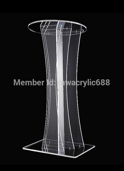 Podio de acrílico transparente moderno de diseño barato con atril de acrílico transparente de pulpit furniture envío gratis