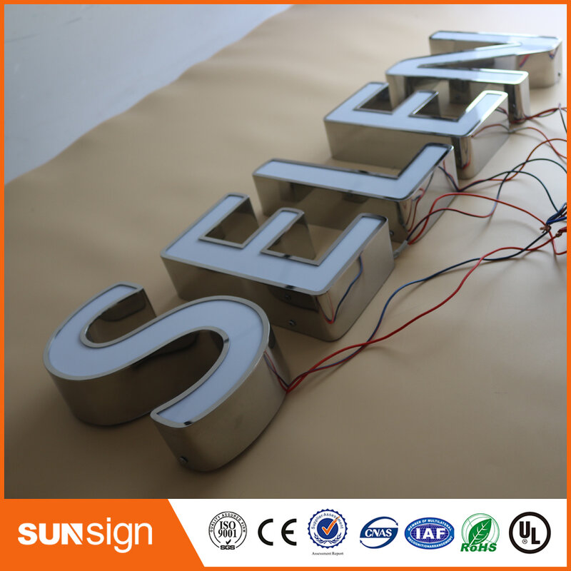 شعار LED, إضاءة خلفية ثلاثية الأبعاد للأماكن المفتوحة