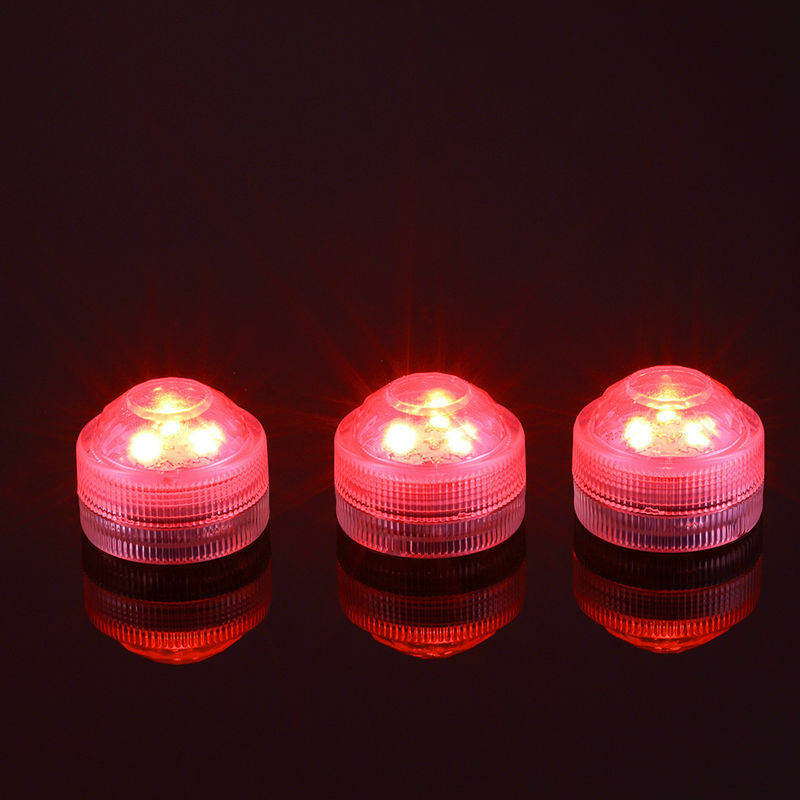20Pcs * CR2032 a batteria 3CM rotondo Super luminoso RGB multicolori LED sommergibile LED floralited Light con telecomando