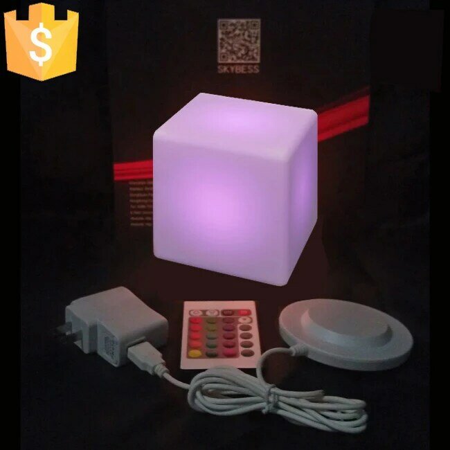 LED المزاج مكعبات ليلة توهج مصباح ضوء أداة الأداة ديكور المنزل رومانسية الإضاءة 13x13x13 سنتيمتر 16 ألوان تغيير مكعب 4 قطعة
