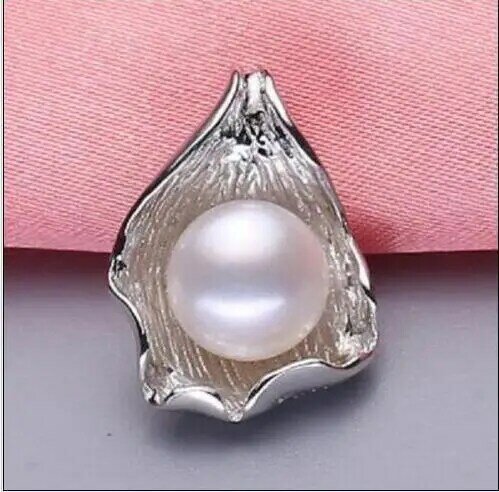 Pendentif en perles blanches AAA +, 12-13mm, en or rose, naturel, PCT du Sud, SENUINE